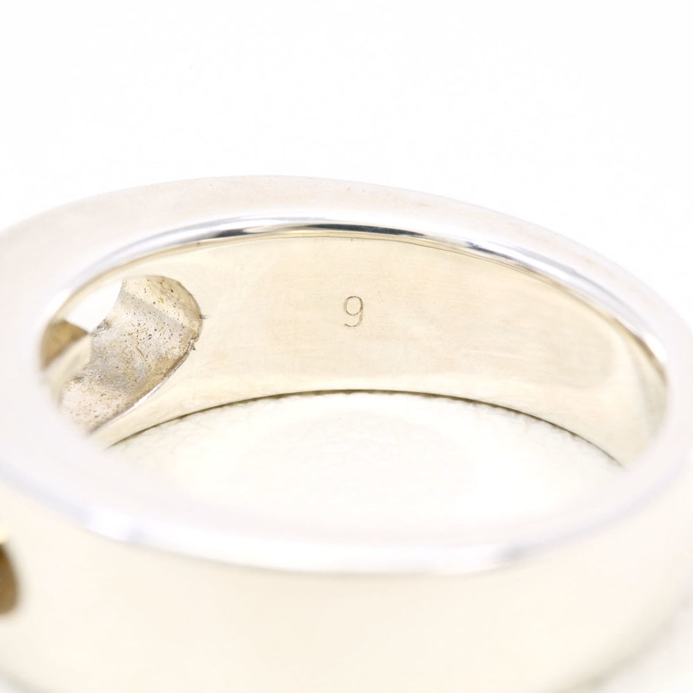 Gucci Double G Logo Silver Ring, Total Weight 6.2g, Like New Condition — Like New