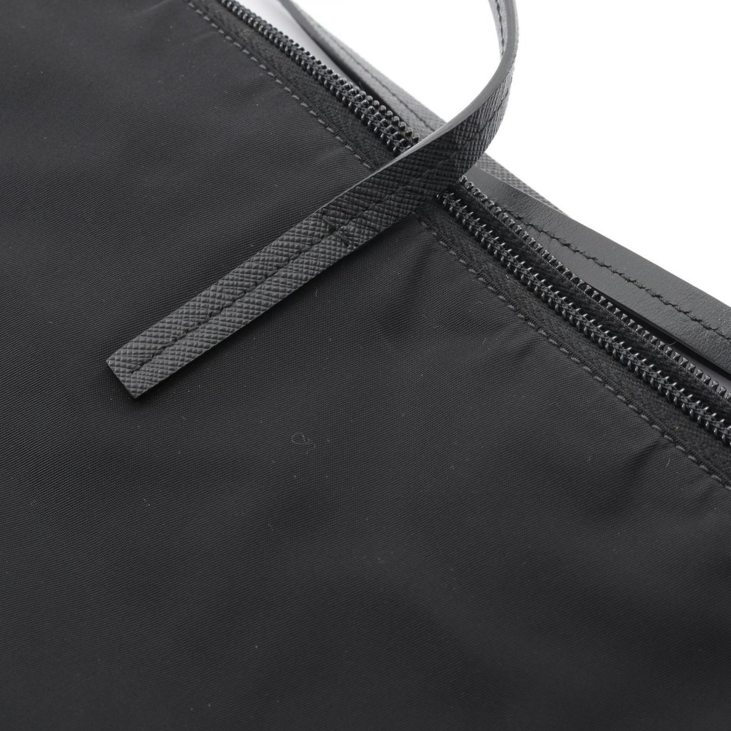 Prada TESSUTO Tote Bag in Nylon and Saffiano Leather, Black, Women's, 1BG189