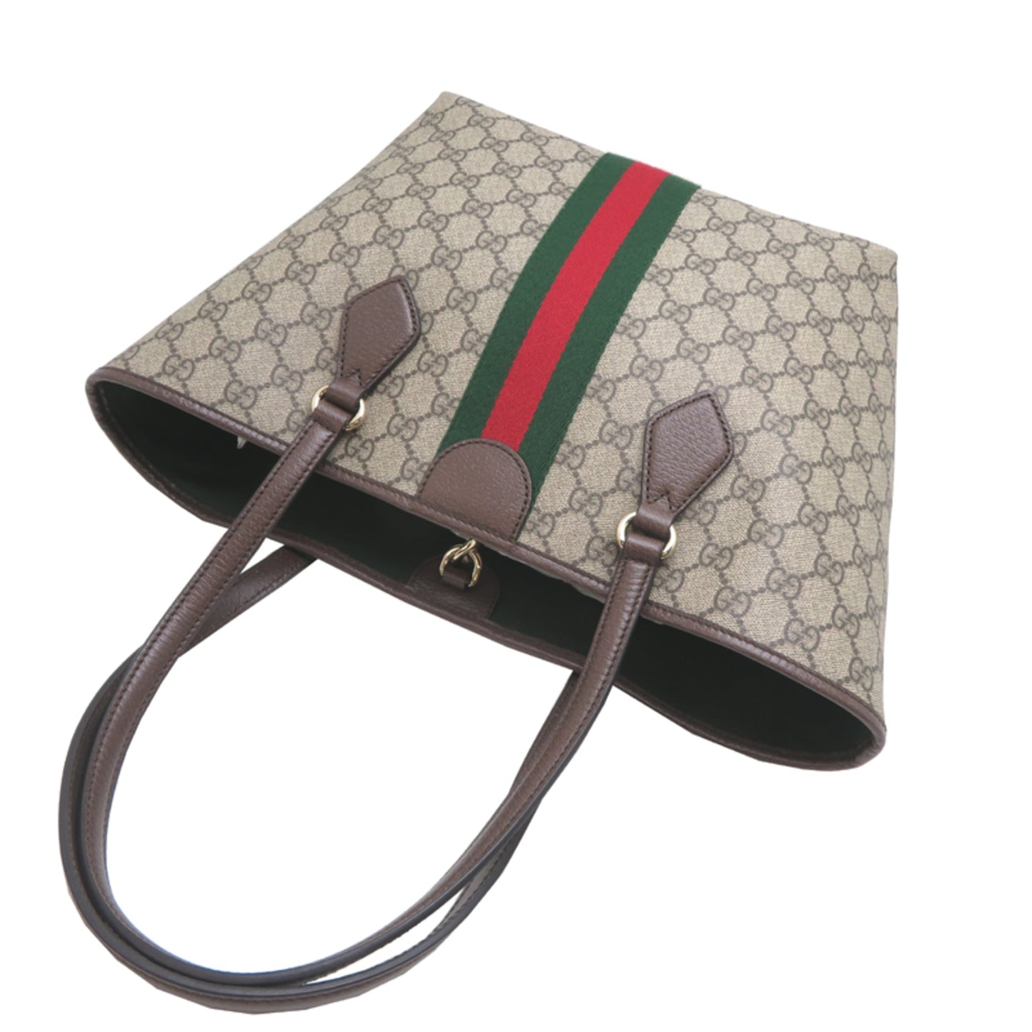 Gucci Double G Ophidia Women's Tote Bag 836831 in Brown Leather