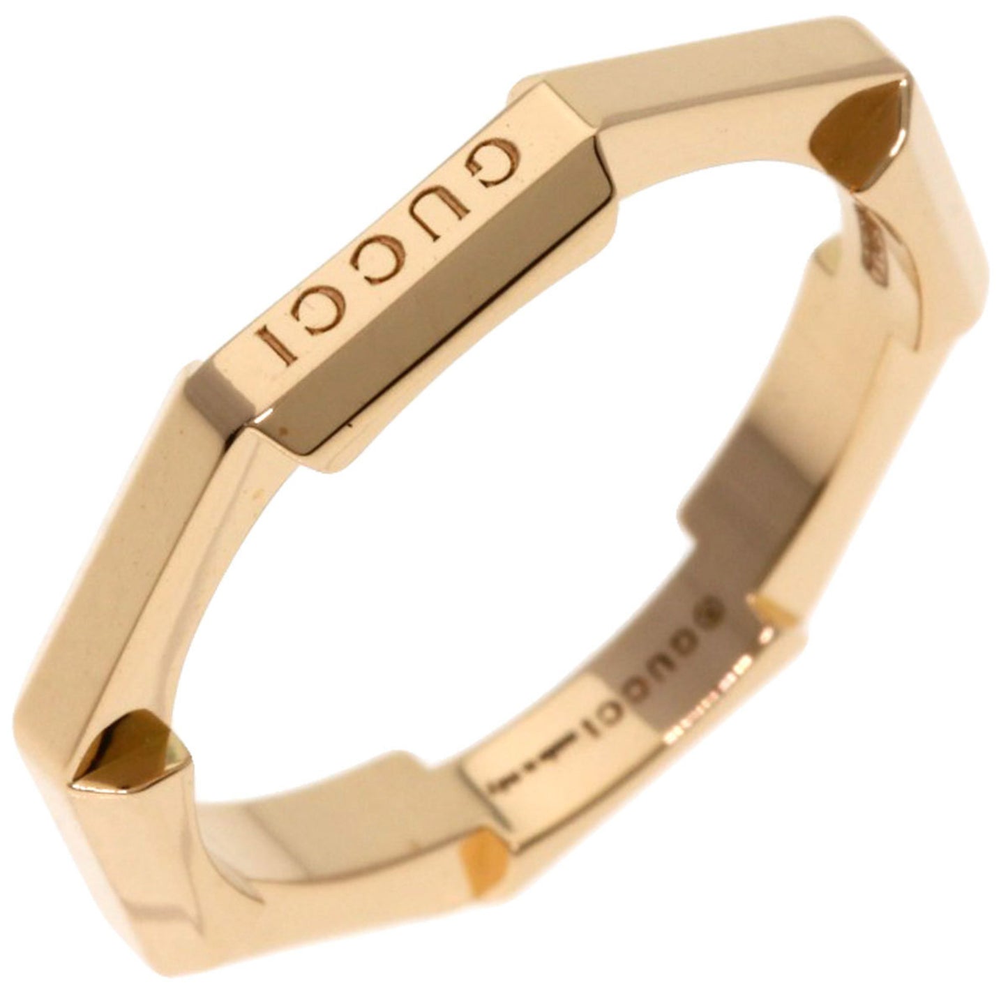 Gucci Link to Love #7 Ring, 18K Pink Gold, Women's, GUCCI