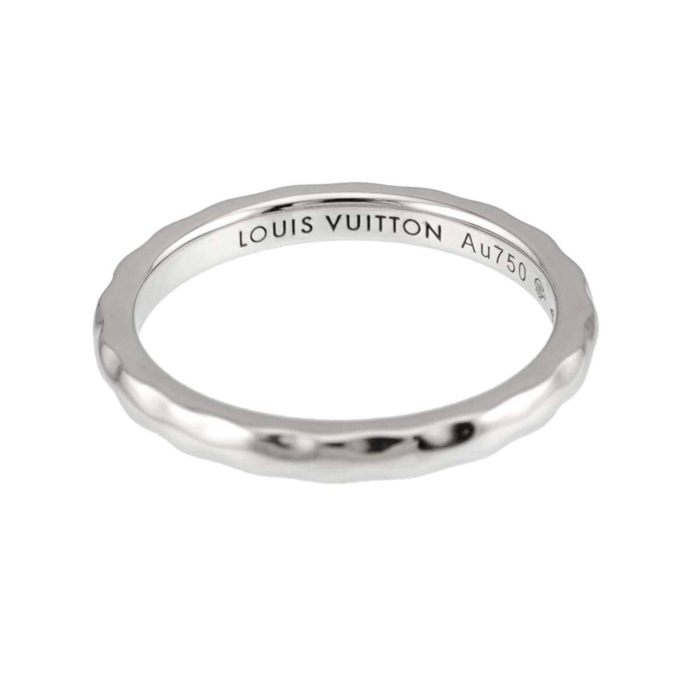 Louis Vuitton Alliance Monogram Infini #54 Ring, 18K White Gold (750) — Like New