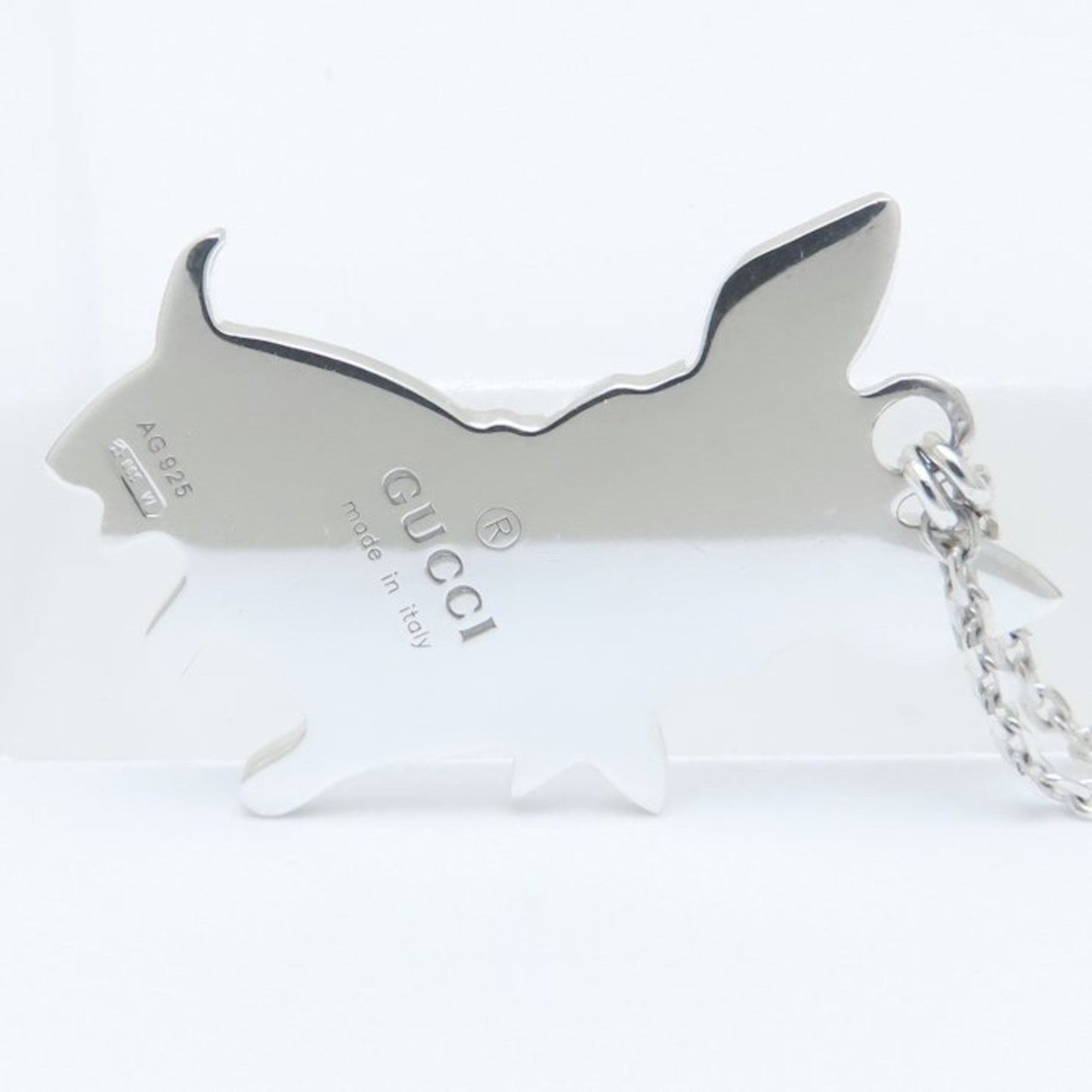 GUCCI French Bulldog Necklace in 925 Sterling Silver for Women, 294636