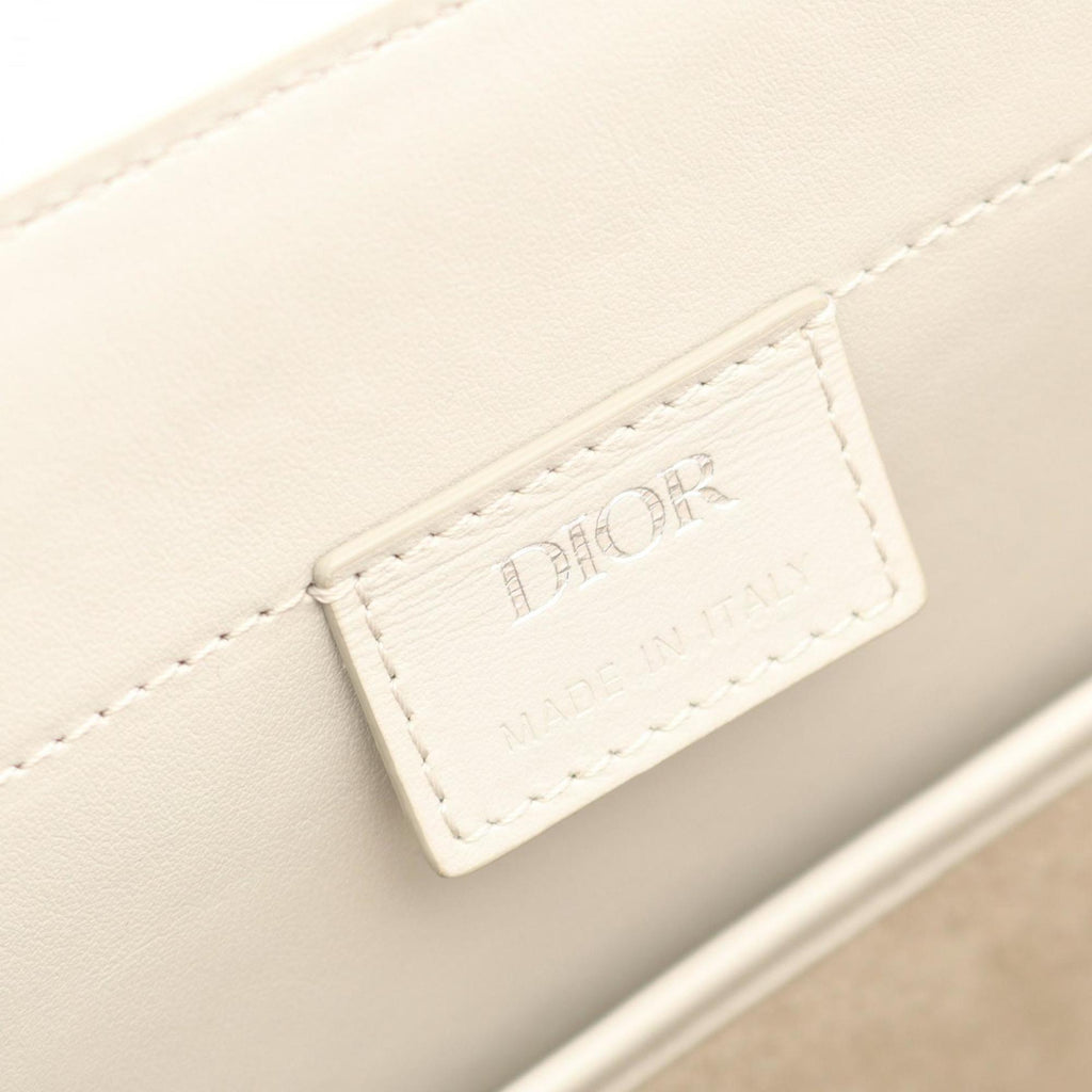 Christian Dior Dior CD Diamond Color Tote Bag, Coated Canvas and Leather, Women's, Gray, Multicolor