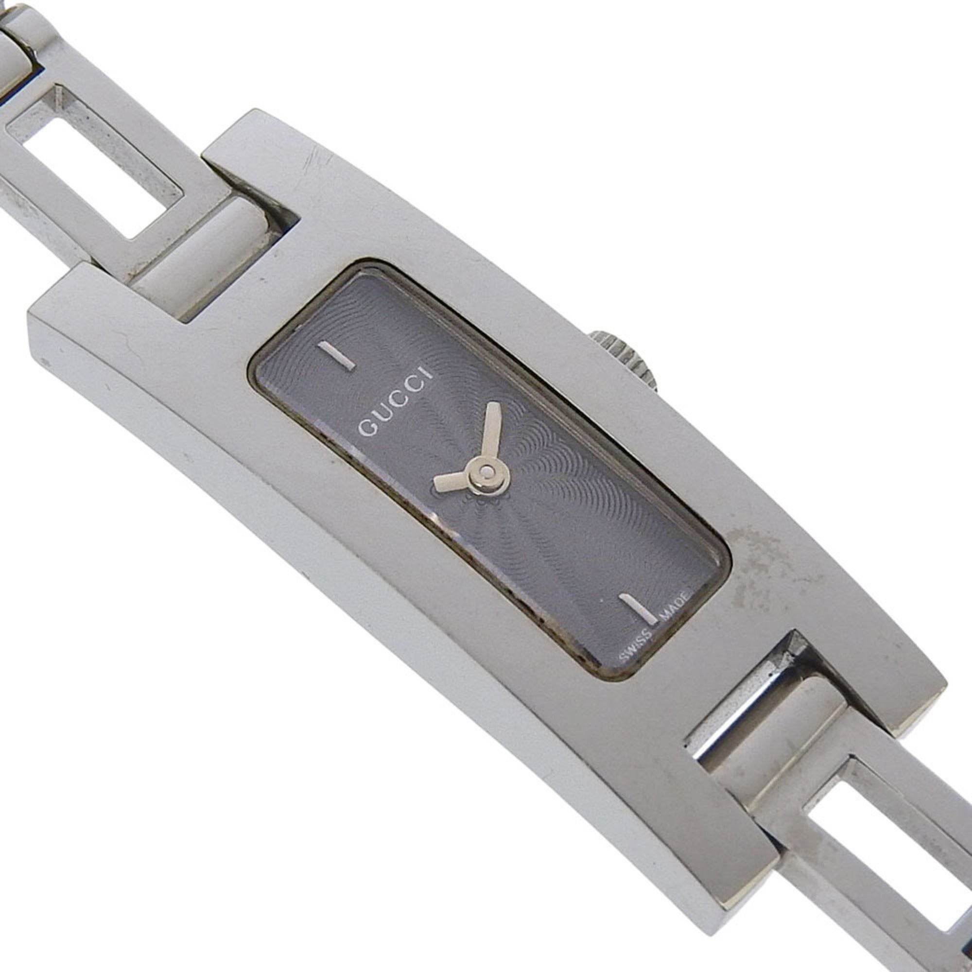 Gucci 3900L Stainless Steel Quartz Analog Watch with Black Dial for Women — Good