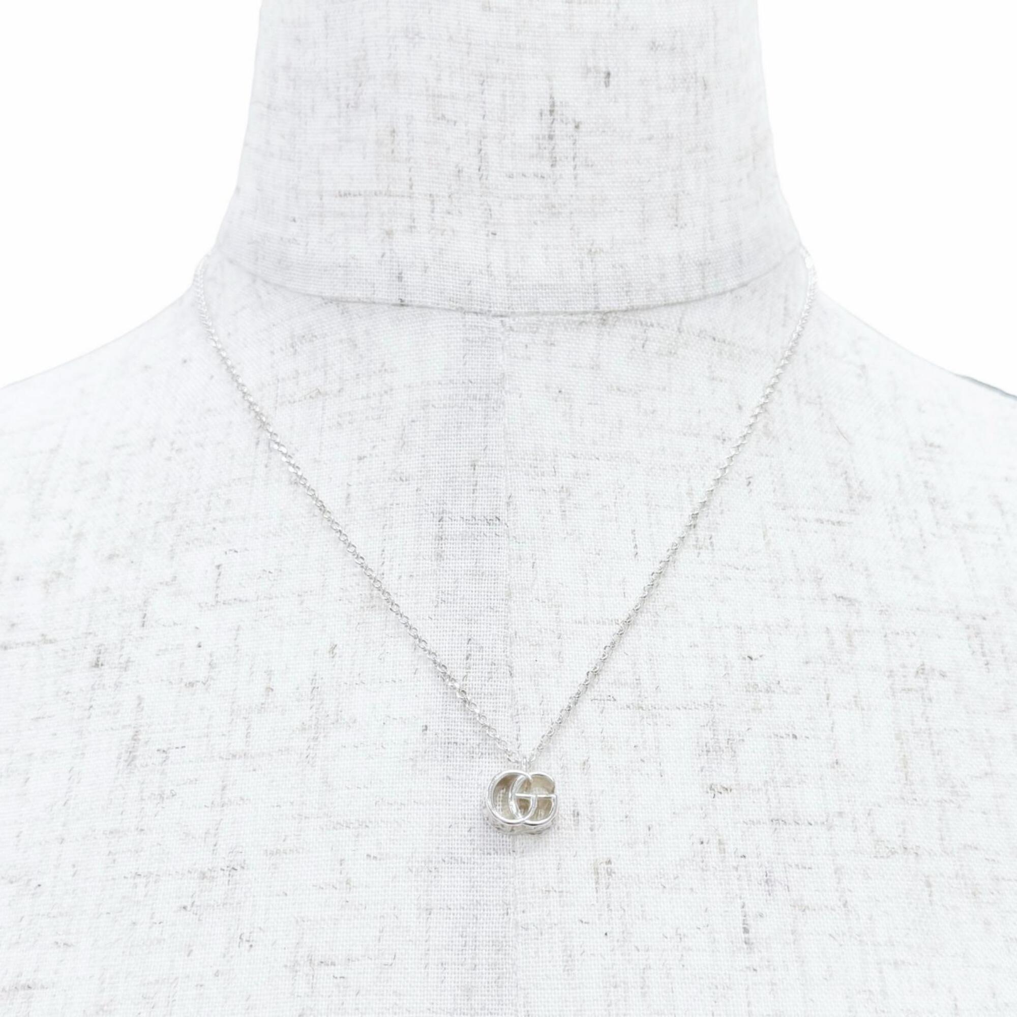 GUCCI 770724 Double G Necklace, 925 Sterling Silver, Weight 5.4g, Women's, Comes with Box and Dust Bag, Very Popular, Highly Recommended! — Like New