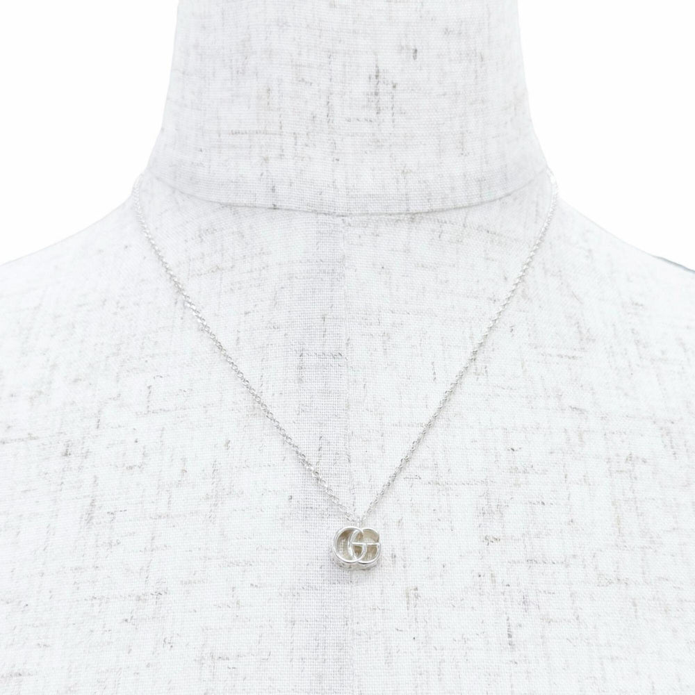 GUCCI 770724 Double G Necklace, 925 Sterling Silver, Weight 5.4g, Women's, Comes with Box and Dust Bag, Very Popular, Highly Recommended! — Like New