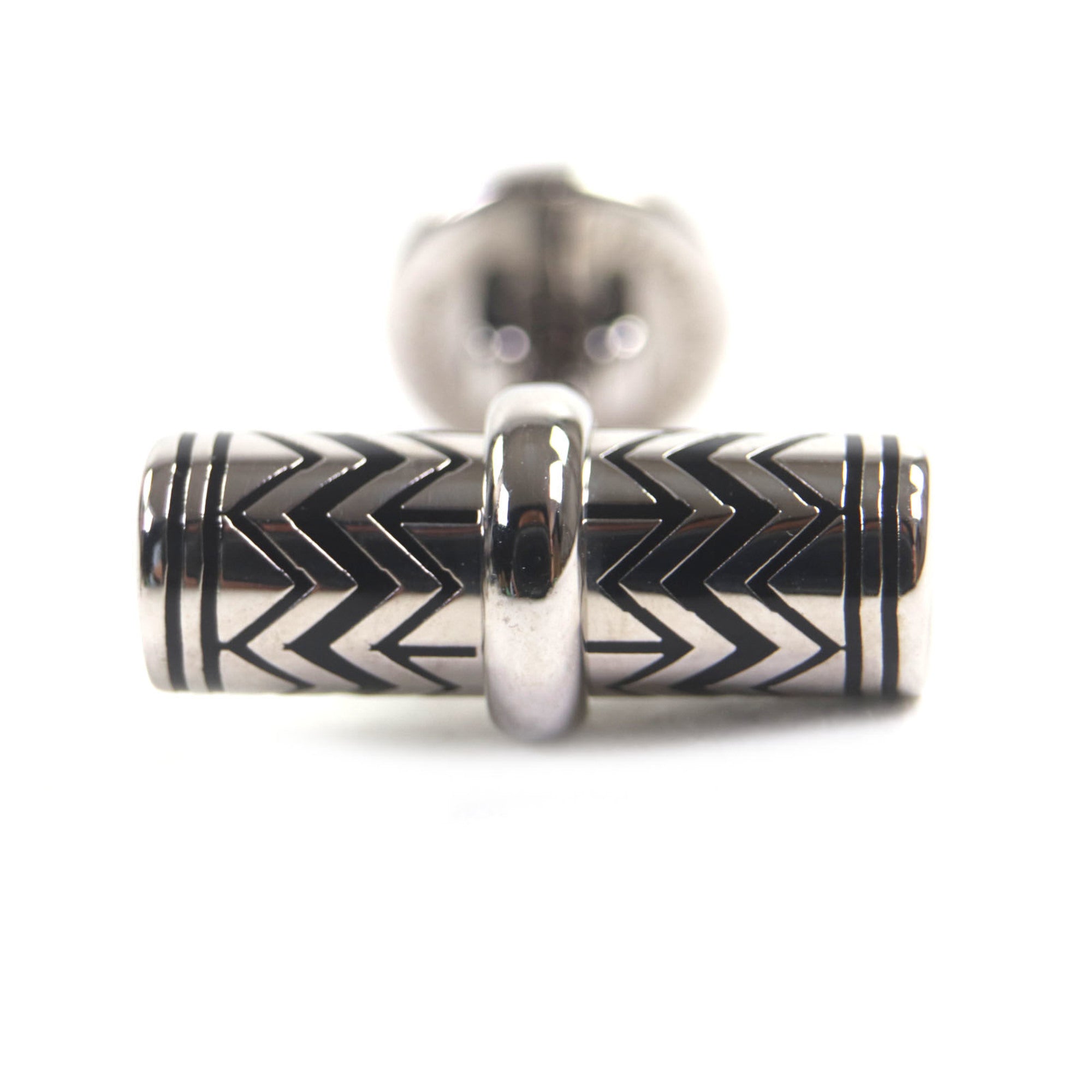 LOUIS VUITTON M66948 V-Karakoram Cufflinks, Silver, Made in Italy, Men's, Business Recommended ◎ — Like New