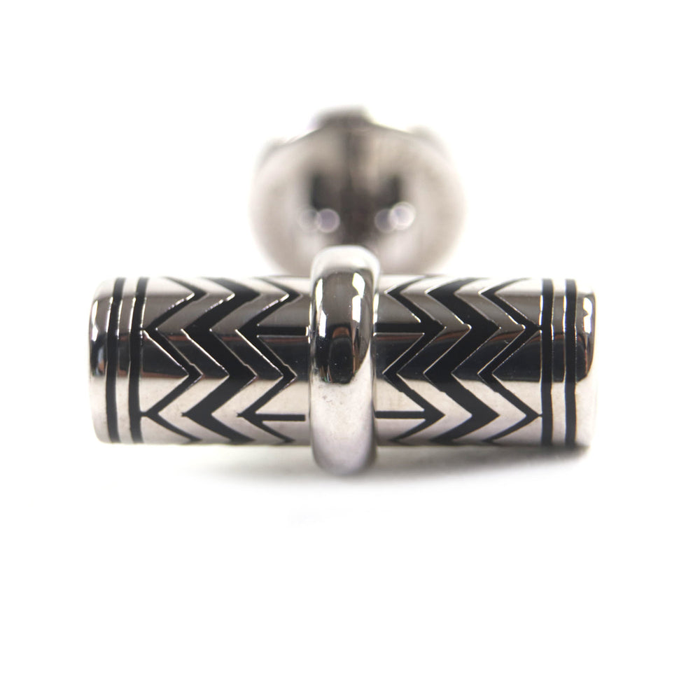 LOUIS VUITTON M66948 V-Karakoram Cufflinks, Silver, Made in Italy, Men's, Business Recommended ◎ — Like New