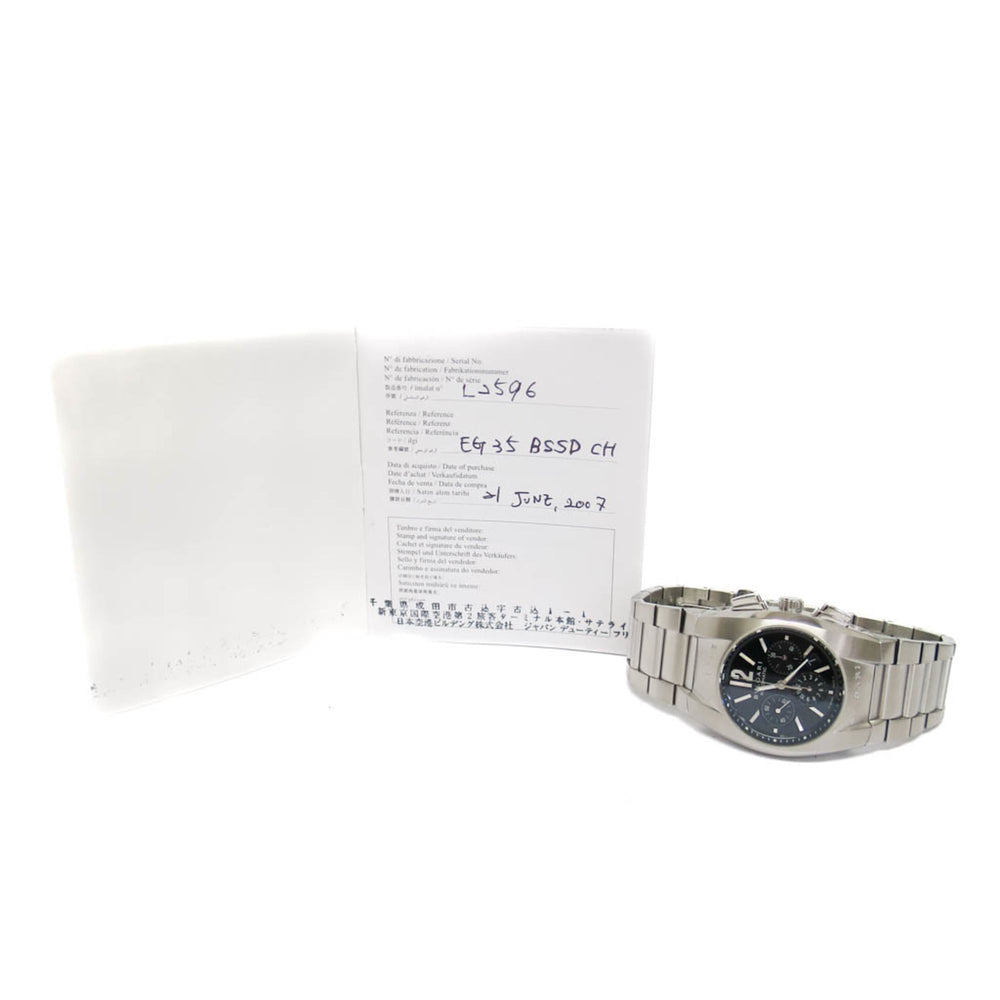 BVLGARI Ergon Chronograph Automatic Mens Watch EG35SCH Polished — Very Good