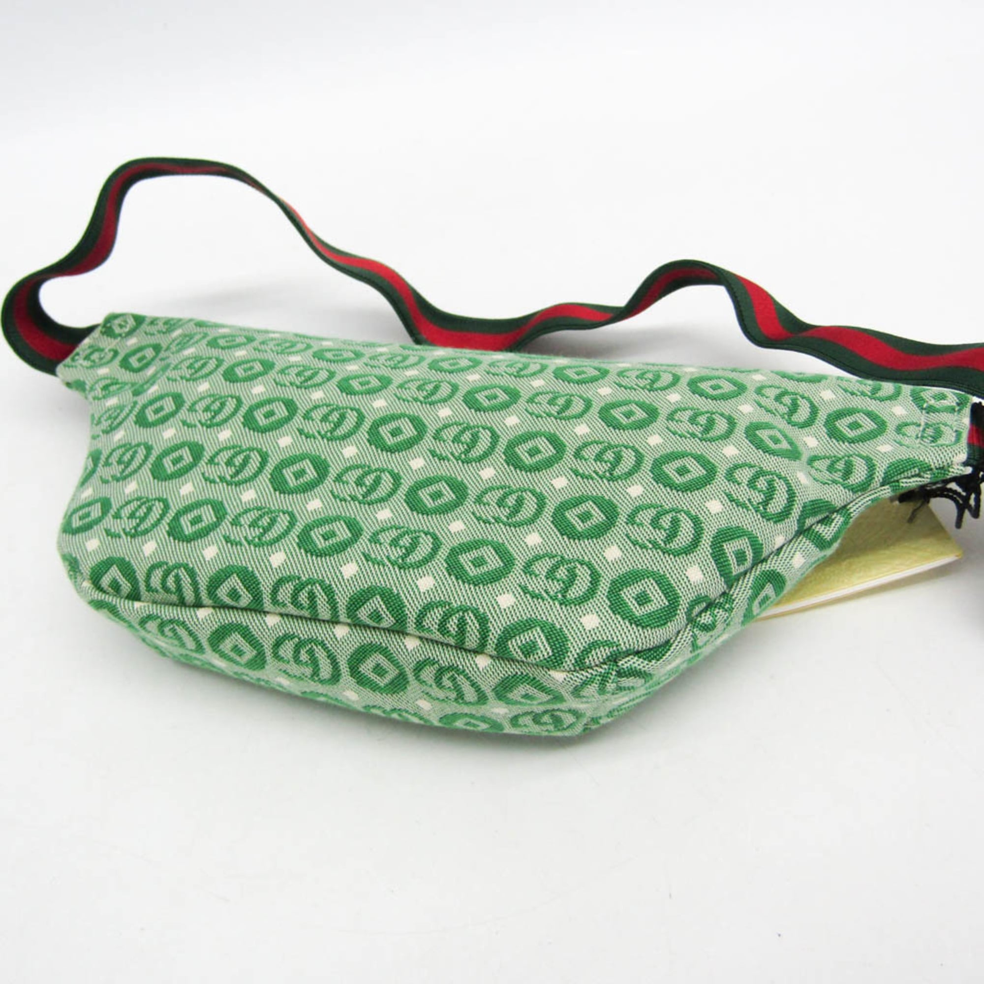 Gucci Interlocking G Childrens Belt Bag 502095 Boys,Girls Canvas Fanny Pack Green — Like New