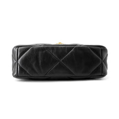Chanel Chain Shoulder Bag CHANEL19 Matelassé Coco Mark Shiny Lambskin AS1160 CHANEL Black 19 Handbag Women's — Like New