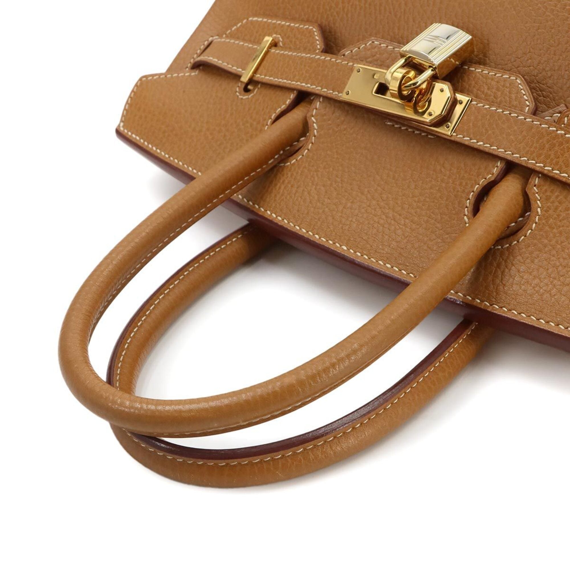 Hermes Birkin 30, Ardennes leather, natural finish, handbag, □B stamp, made in 1998, gold hardware — Like New