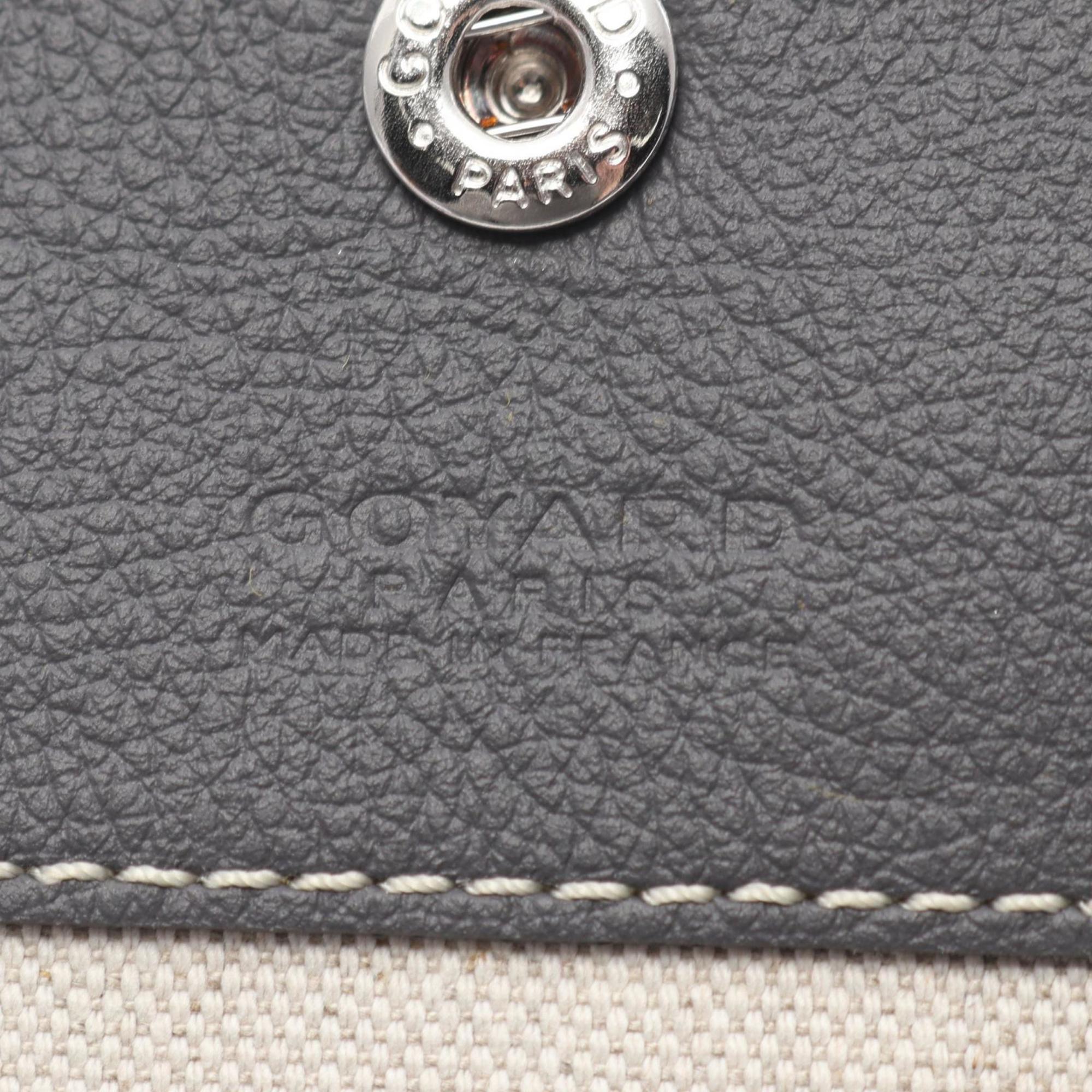 Goyard Saint Louis PM Tote Bag, Coated Canvas and Leather, Women's, Gray White