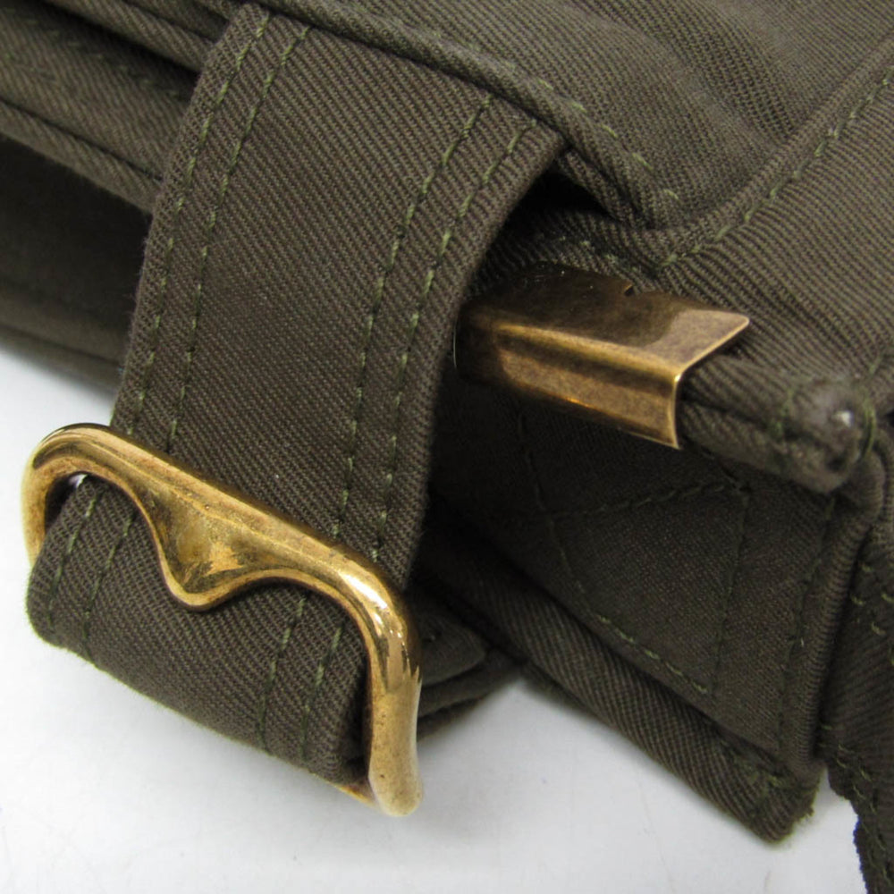 Burberry Mini Trench Tote 8092089 Men,Women Cotton Canvas Shoulder Bag Khaki — Like New