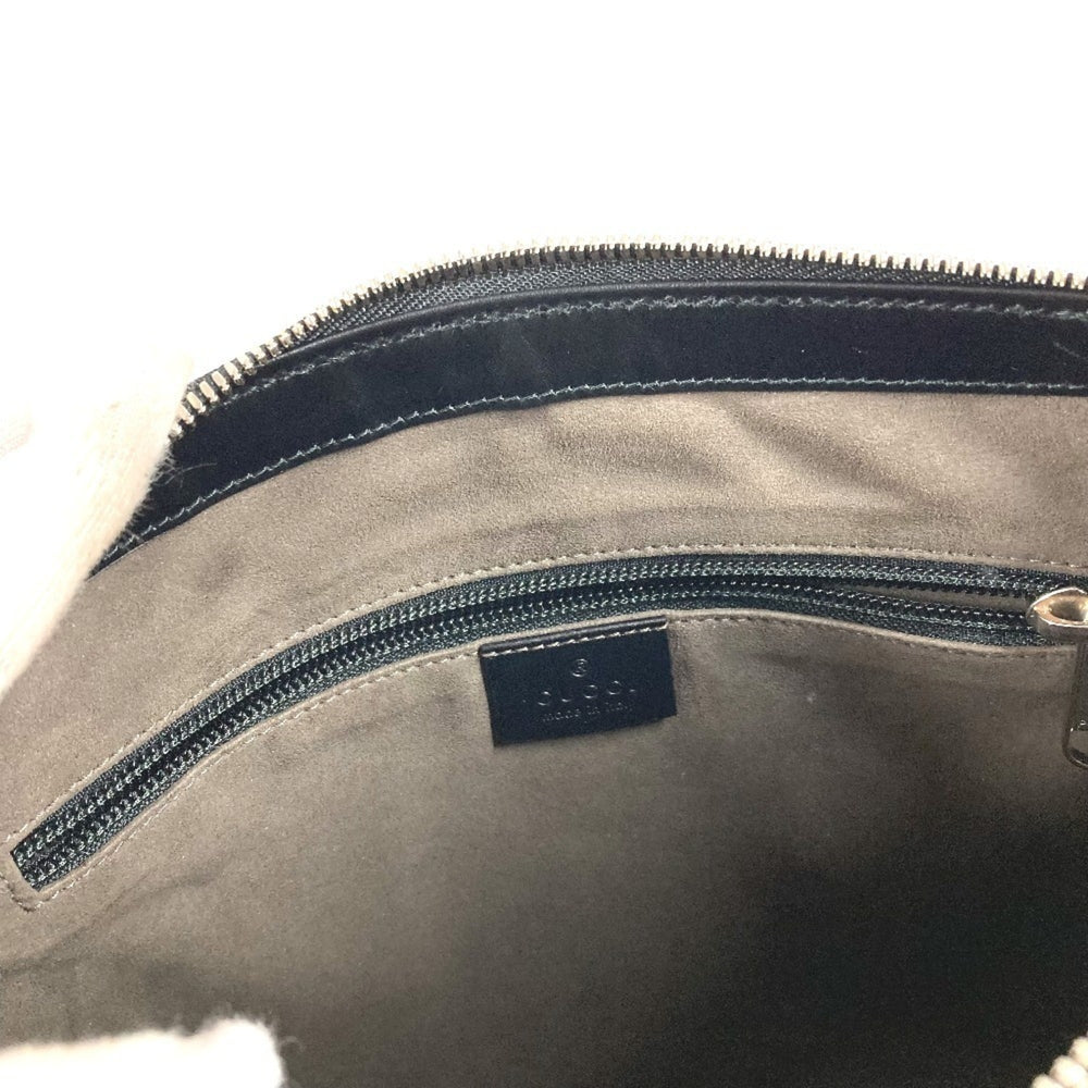 GUCCI 406410 GG Embossed Guccissima Logo Bag, Crossbody Pouch, Shoulder Leather, Black, Men's and Women's — Like New