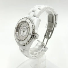 Chanel Men's J12 Mirror Watch 33mm White Dial Quartz Ceramic H4861 — Very Good