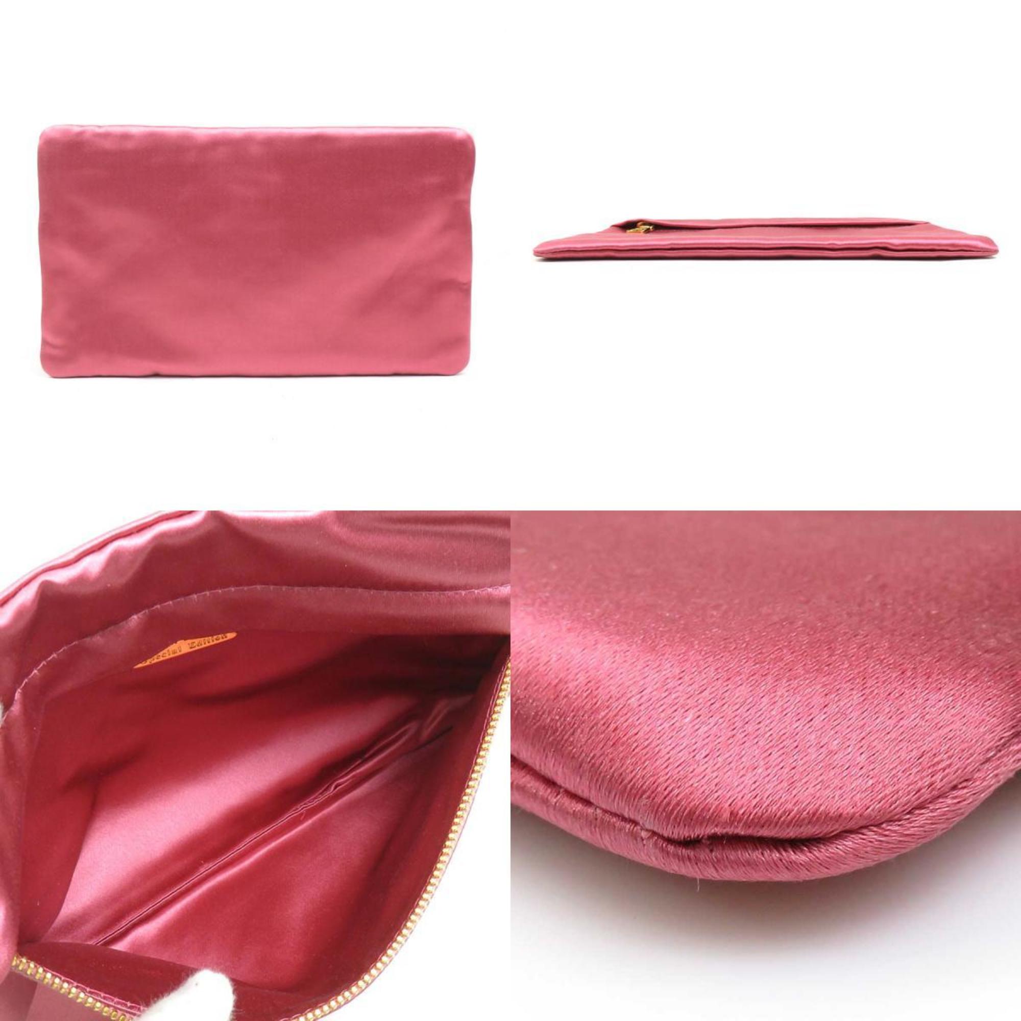 Prada Satin Pink Pouch for Women, 1N1774 h31774a
