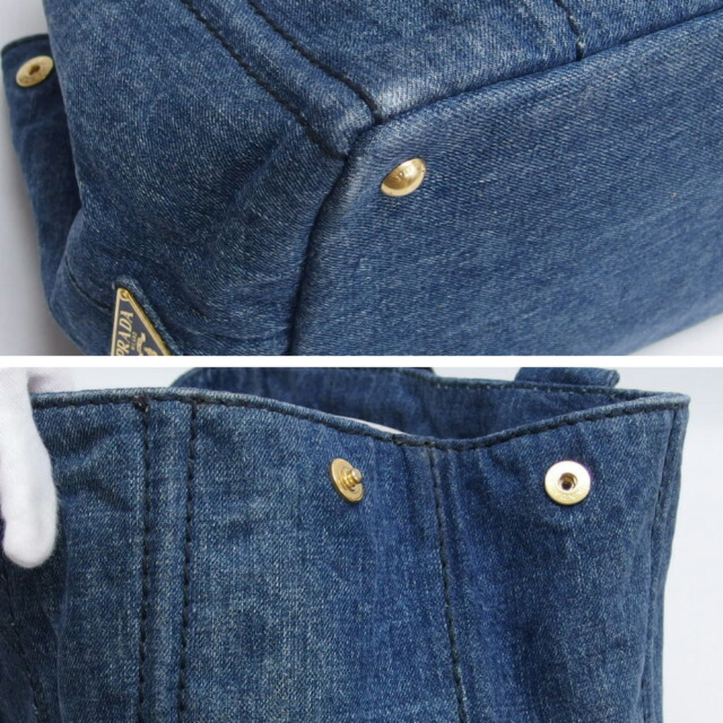 Prada Canapa Tote Bag, Medium, Avio (Indigo)