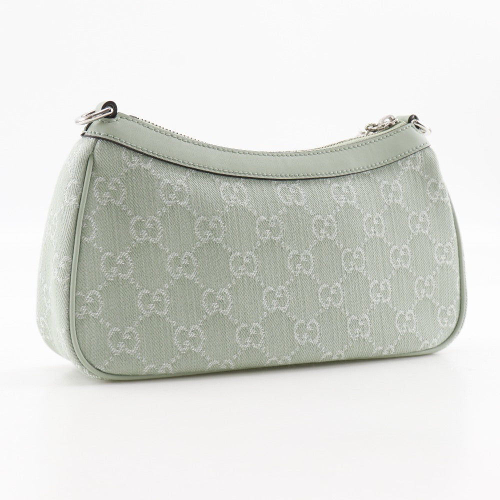 Gucci Off Deer 3-Way Shoulder Bag 784753, GG Canvas, Pale Green, Zipper, Women's — Like New
