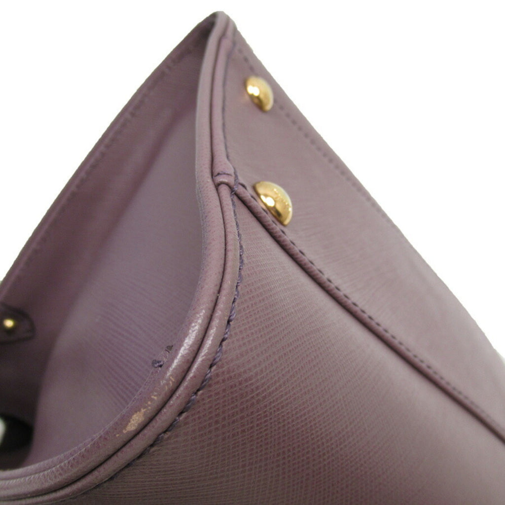 Salvatore Ferragamo Handbag Gancio Purple Gold Leather