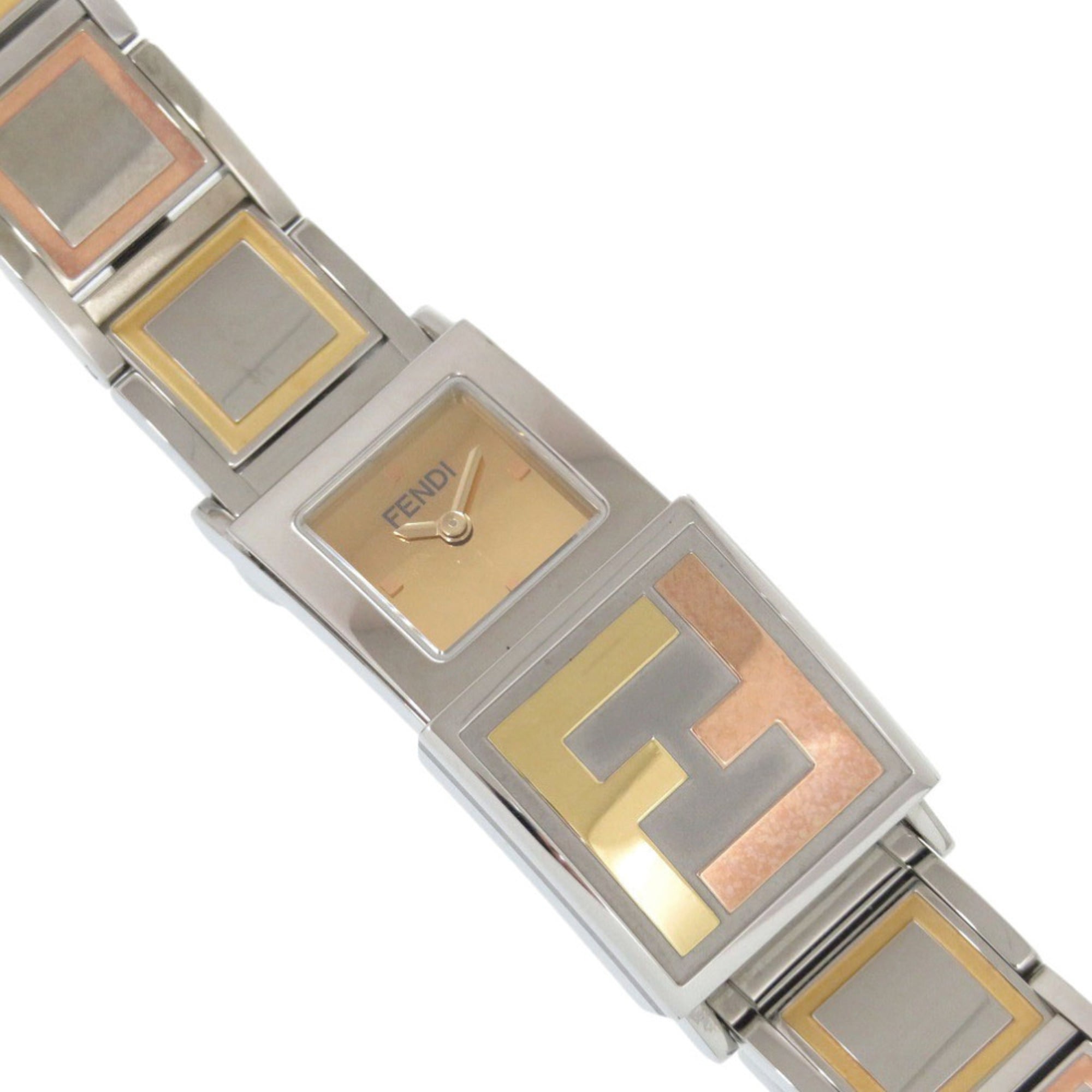 Fendi Secret 2 Time Zone 5500L Stainless Steel Gold Quartz Watch 1915 FENDI — Good