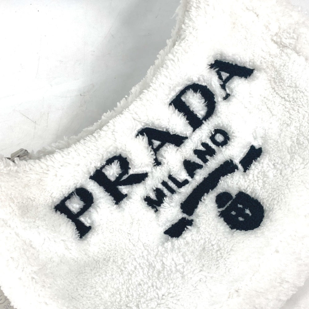 PRADA 1NE515 Terry Re-Edition 2000 SPUGNA Handbag Shoulder Bag Tote Fabric Women's White G-240510-7 — New - Store Return