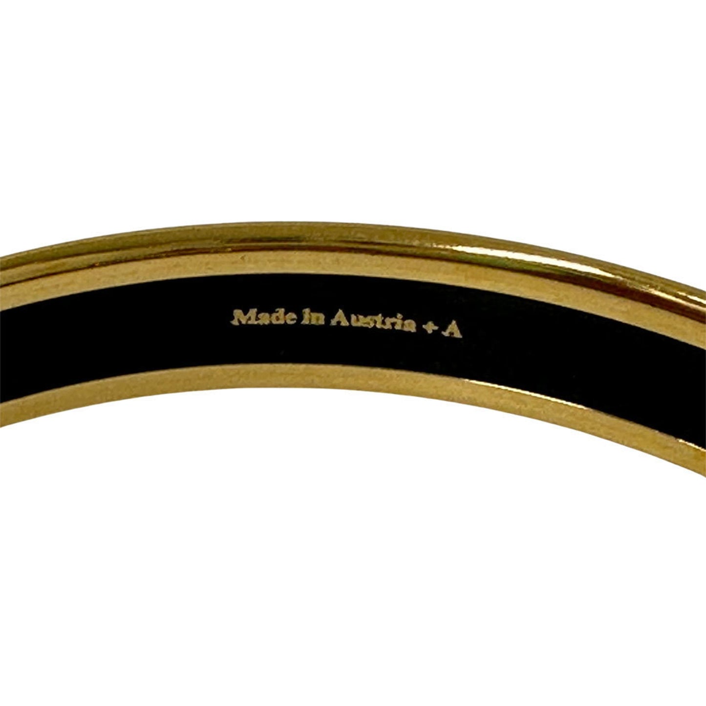 Hermes HERMES bangle, enamel, women's, brand, GP, gold, black, chain motif