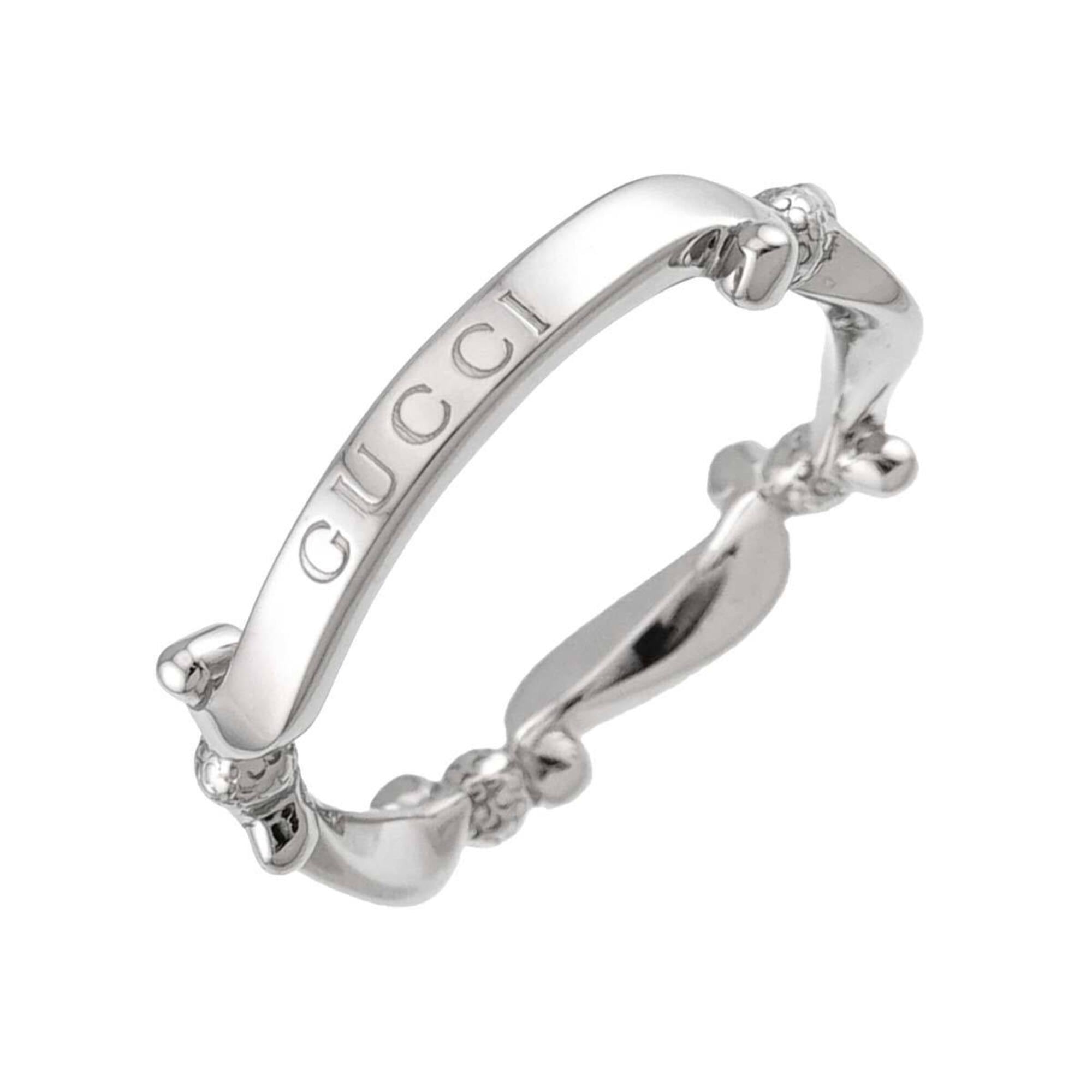 Gucci #12 Ring, Platinum (Pt) — Like New
