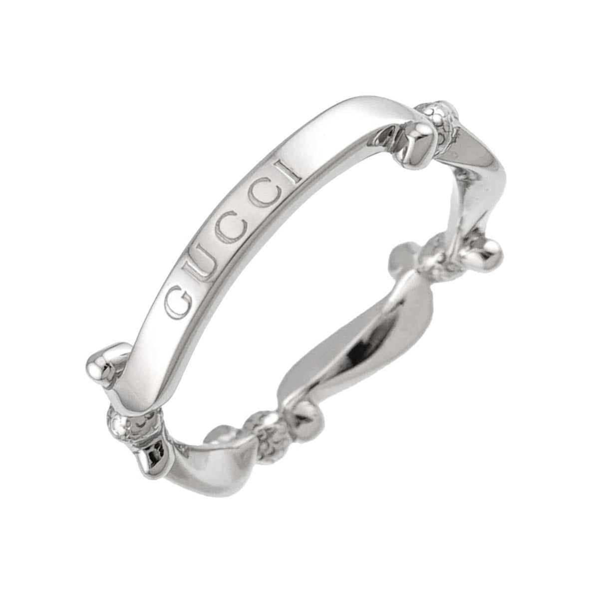 Gucci #12 Ring, Platinum (Pt) — Like New