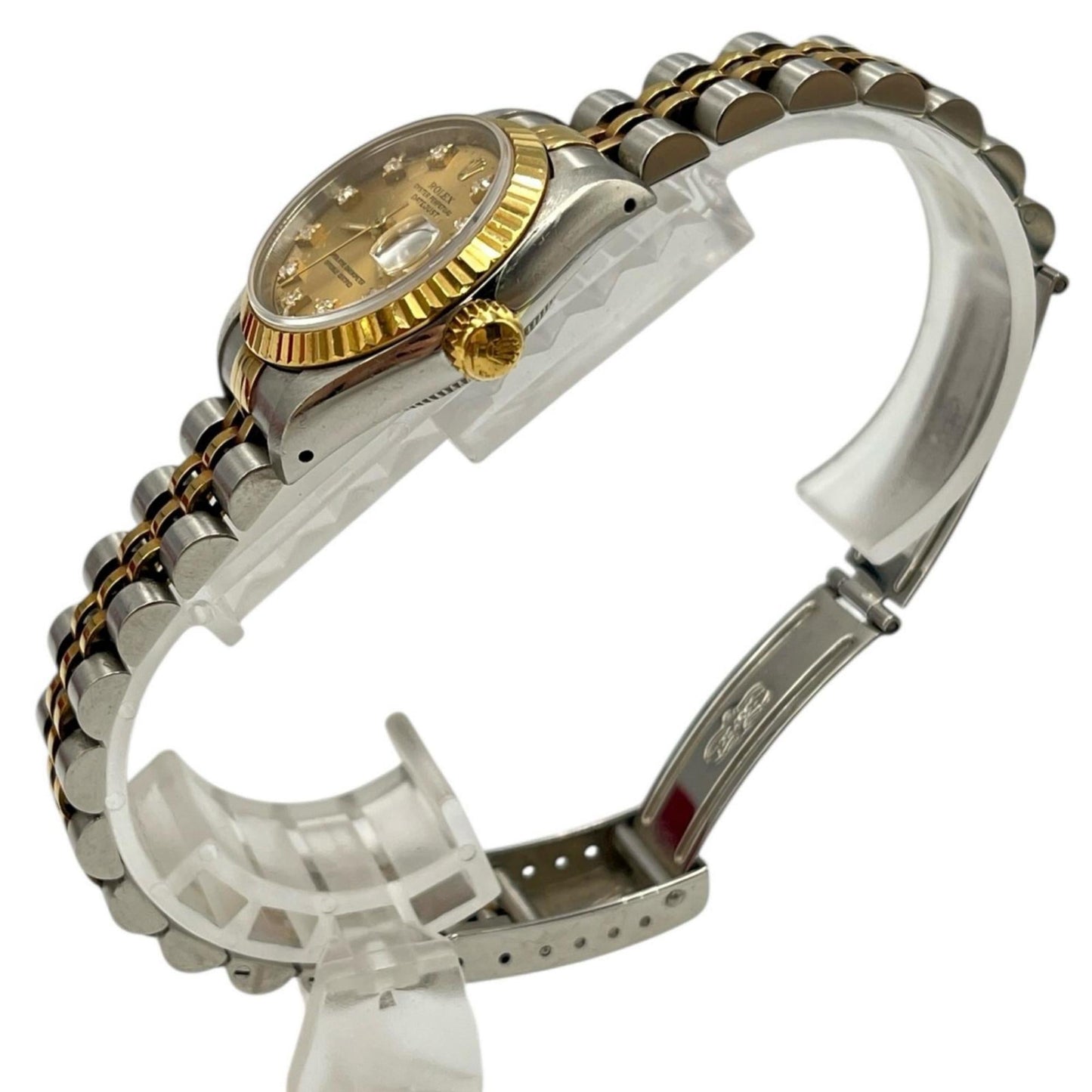 Rolex Datejust Watch 69173G with 10 Diamonds, Stainless Steel and Yellow Gold, Women's