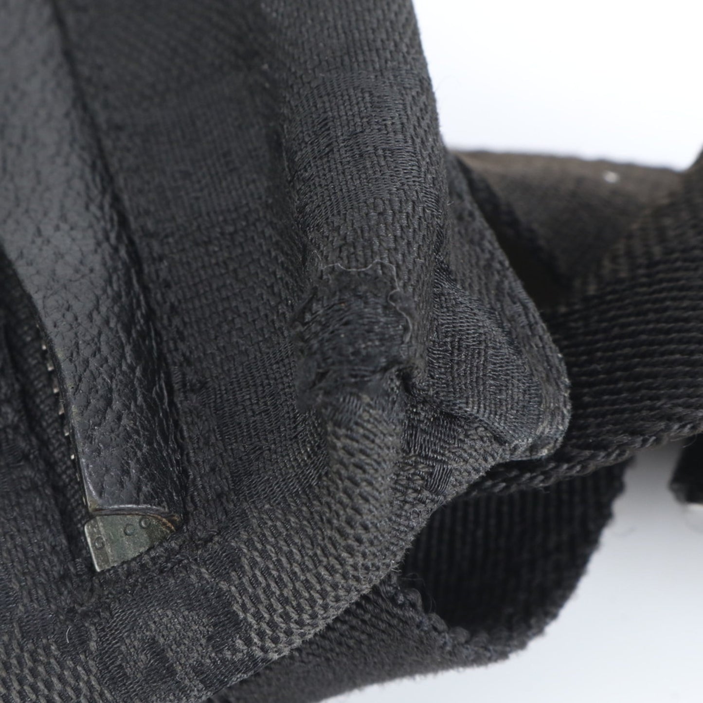 Gucci GG Canvas 28566 Leather Body Bag Waist Pouch Shoulder for Men