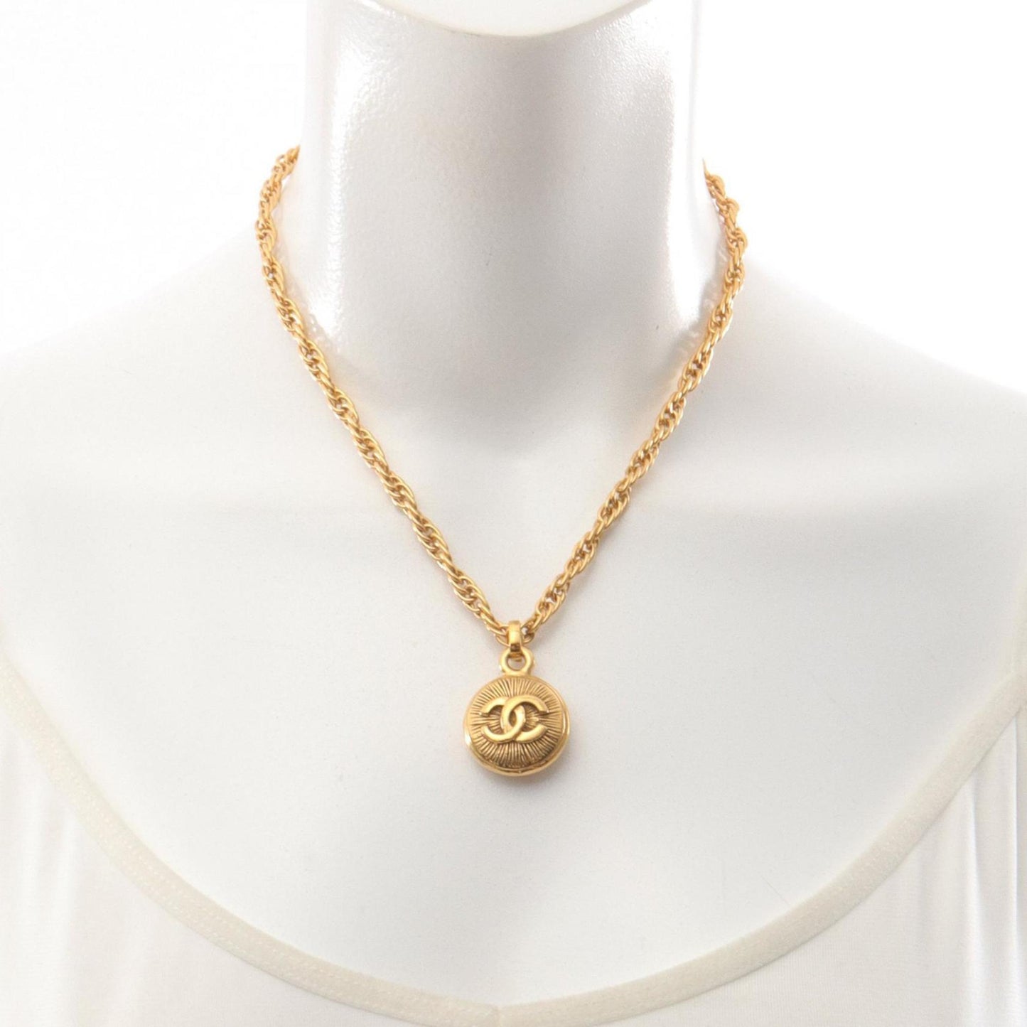 CHANEL Coco Mark Necklace Jewelry GP (Gold Plated) Women's Gold