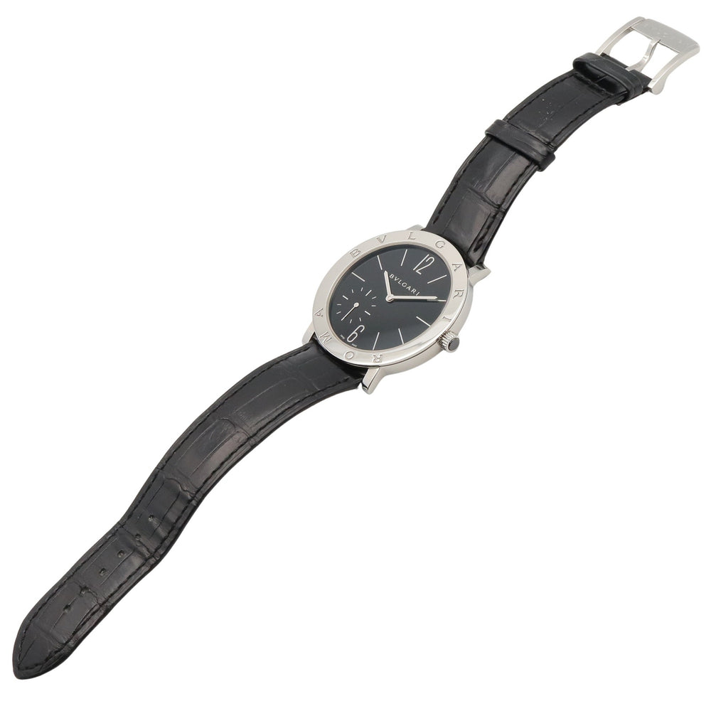 Bulgari BVLGARI Roma Finissimo Watch Stainless Steel Leather Men's Black BB41SXTRO — Very Good