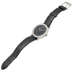 Bulgari BVLGARI Roma Finissimo Watch Stainless Steel Leather Men's Black BB41SXTRO — Very Good
