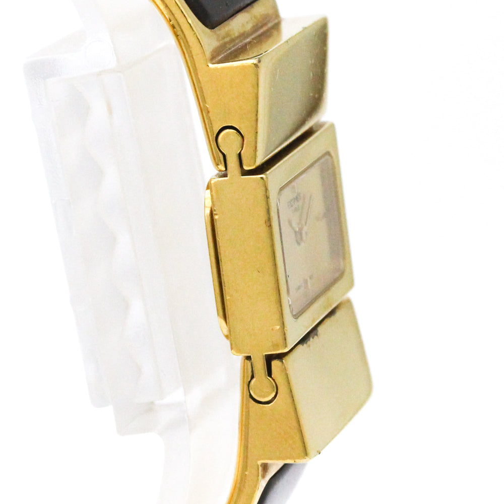 HERMES Loque Gold Plated Quartz Ladies Watch LO1.201 — Good