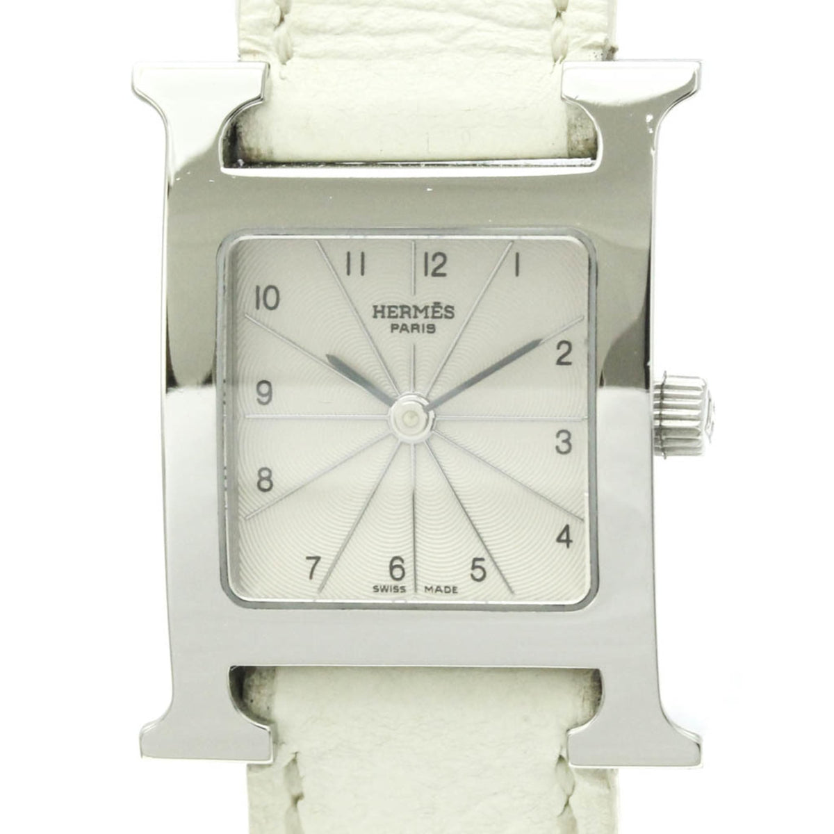 HERMES H Watch Double Tour Steel Quartz Ladies Watch HH1.210 Polished — Very Good