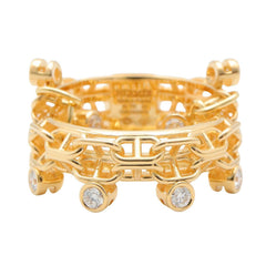 Hermes Calypso Diamond Ring - 18K (Yellow Gold) for Women Clear/Gold Tone — Like New