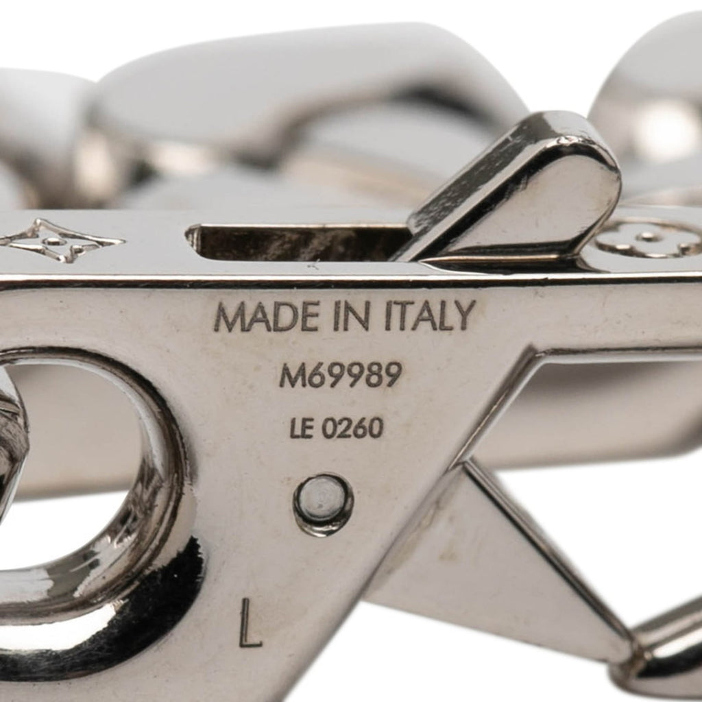 Louis Vuitton LV Chain Link Bracelet #L M69989 Silver Metal Women's LOUIS VUITTON