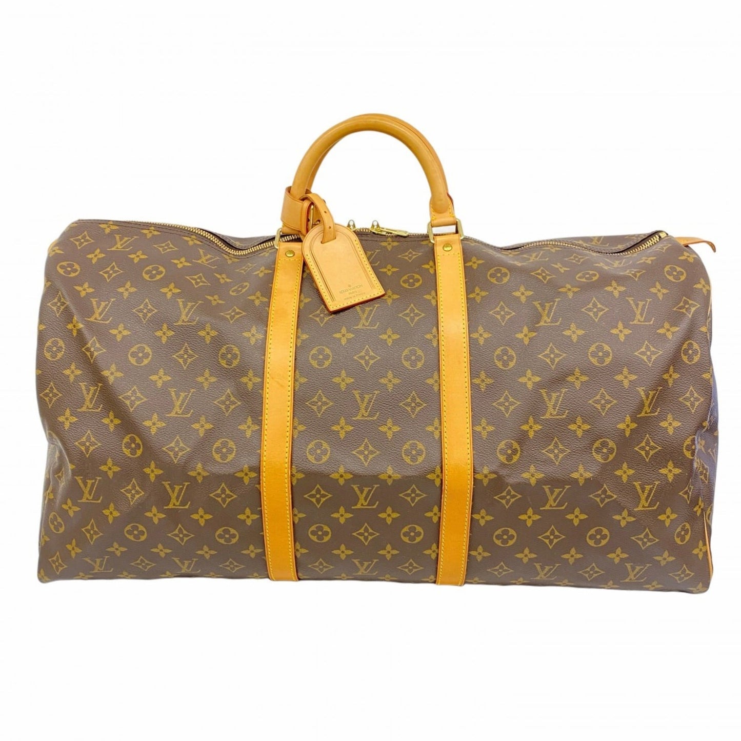 Louis Vuitton Monogram Keepall 60 Boston Bag M41422 Brown Men's/Women's