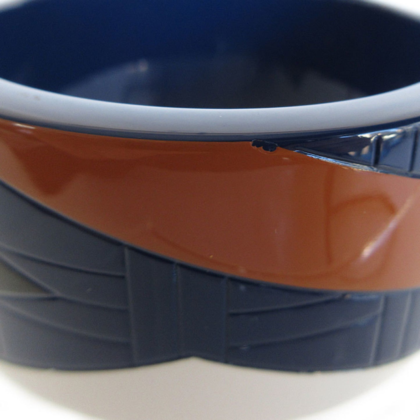 Hermes HERMES Bangle Bracelet Lacquer Wood Navy Blue Multicolor Women's s0492