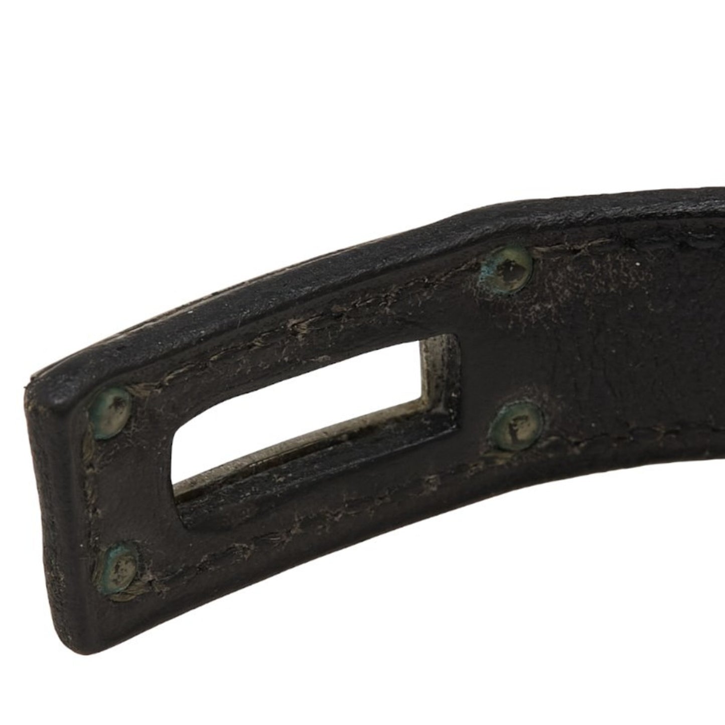 Hermes Hermès Kelly Double Tour Bracelet in Black and Silver Box Calf Leather for Women