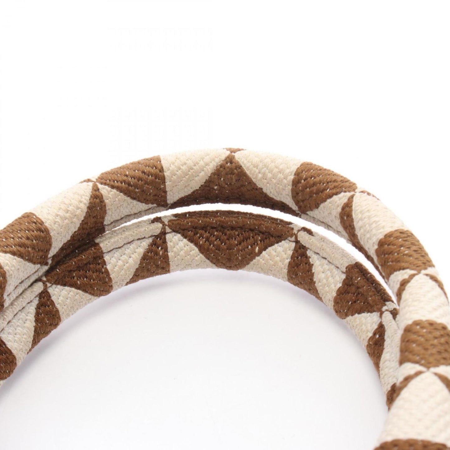 Prada Symbol Small Tote Bag, Canvas, Women's, Brown and White, 1BA354