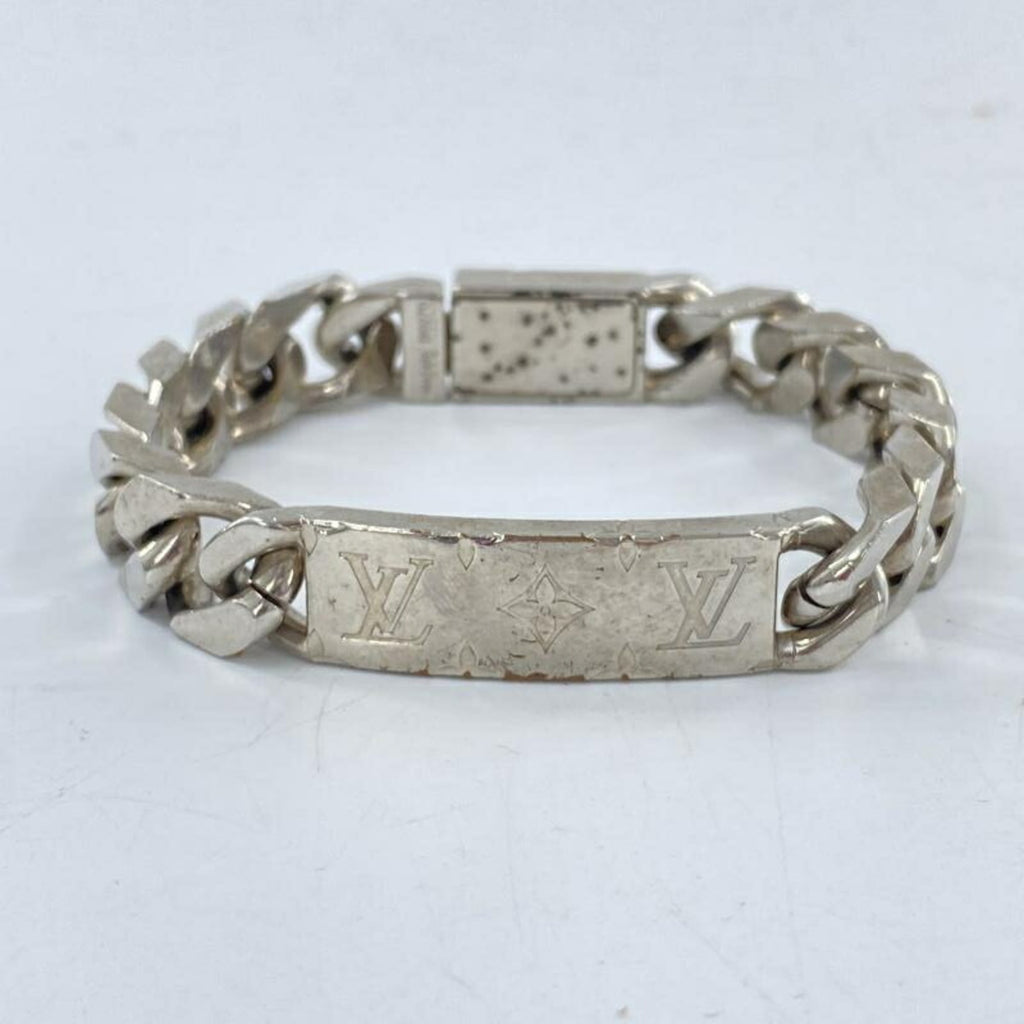 LOUIS VUITTON Chain Bracelet M62486 Monogram Silver Louis Vuitton