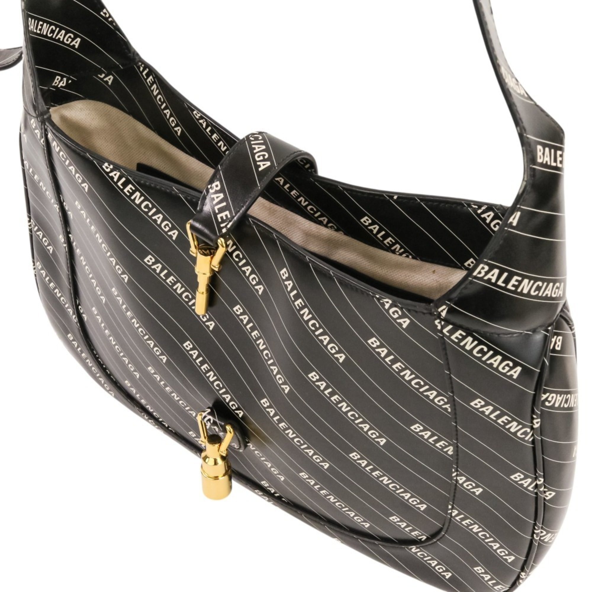 GUCCI BALENCIAGA The Hacker Project Jackie 1961 Medium Shoulder Bag 636712 Black Women's — Like New