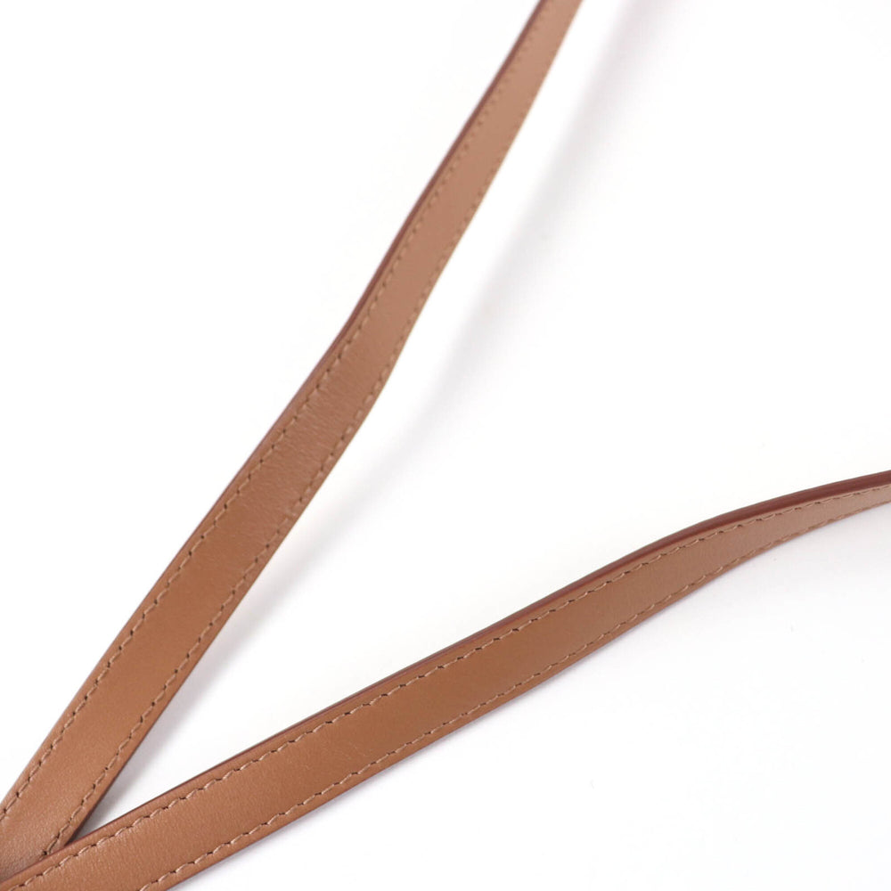 BURBERRY Grace logo leather shoulder bag, brown, with dust made in Italy, women's — Like New