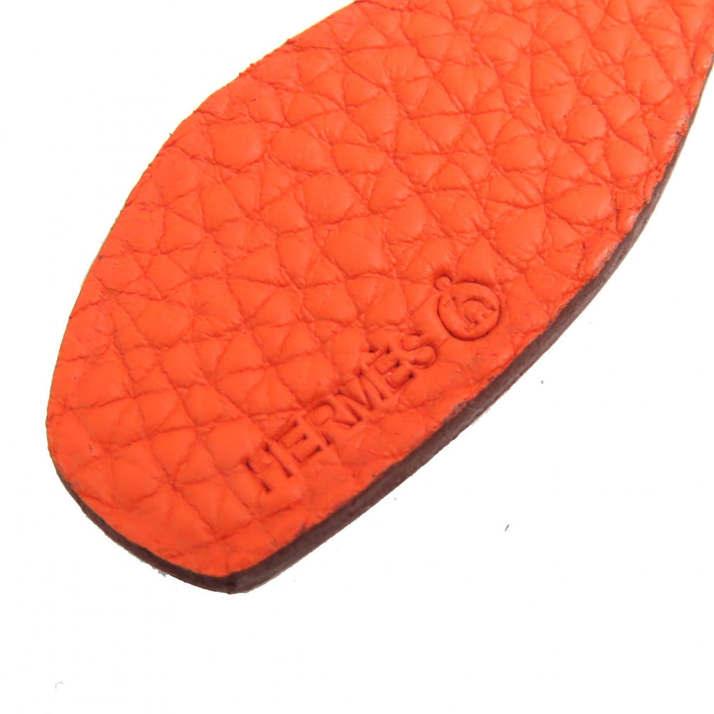 HERMES Petit H Beaver Epsom Togo Bag Charm in Pink and Orange, with Box, Women's, Very Popular — Like New