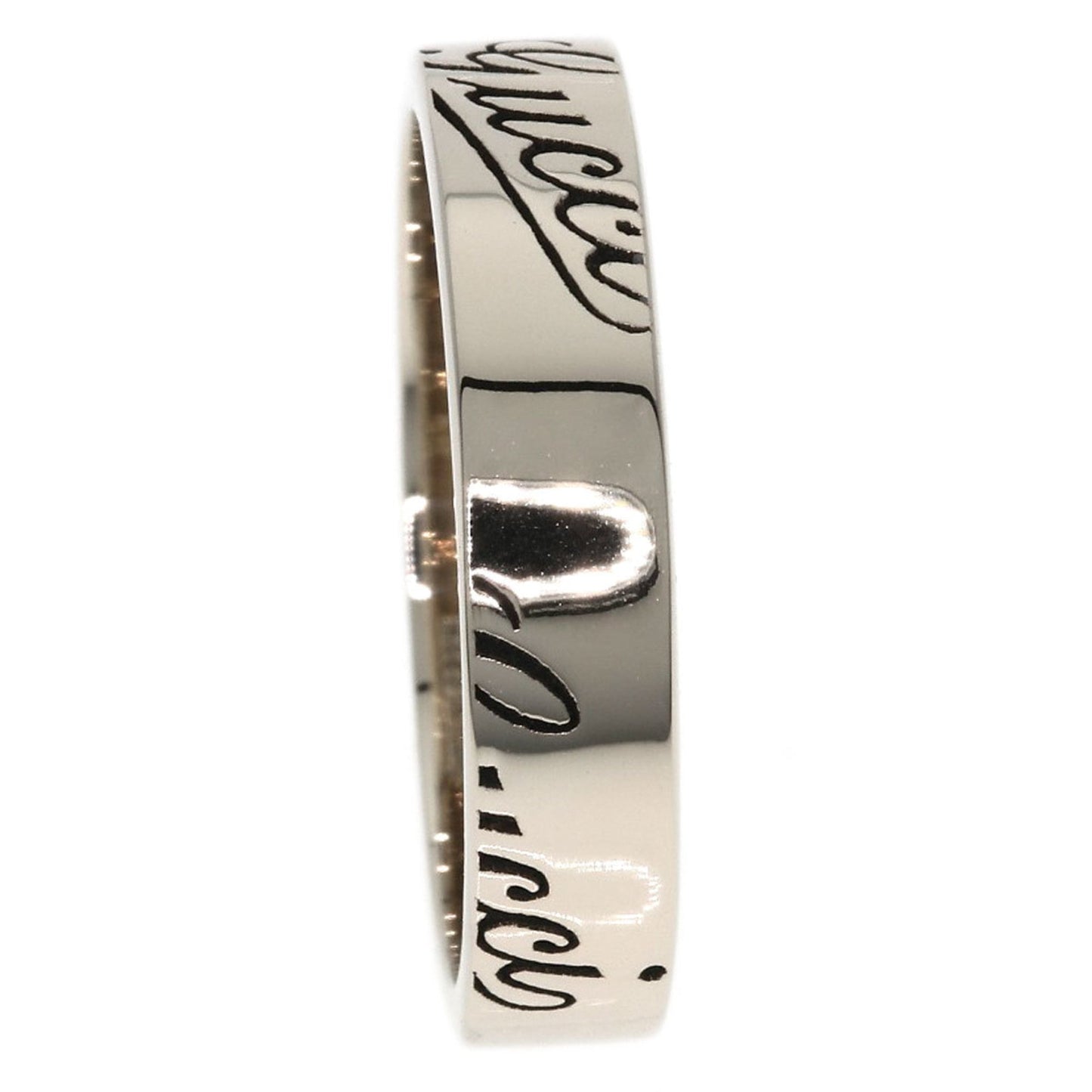 Gucci Icon Print #11 Ring in 18K White Gold for Women