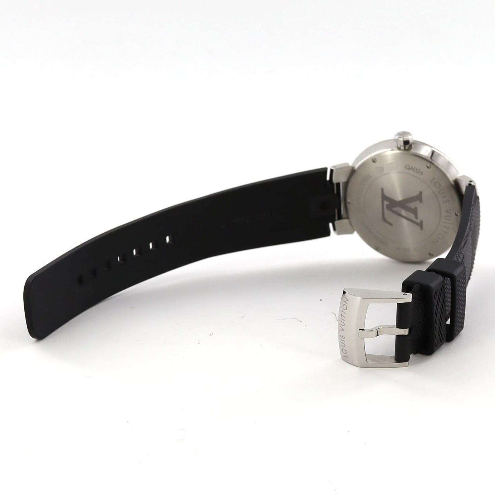 Louis Vuitton Tambour Slim Damier QA026 SS Quartz Watch — Good