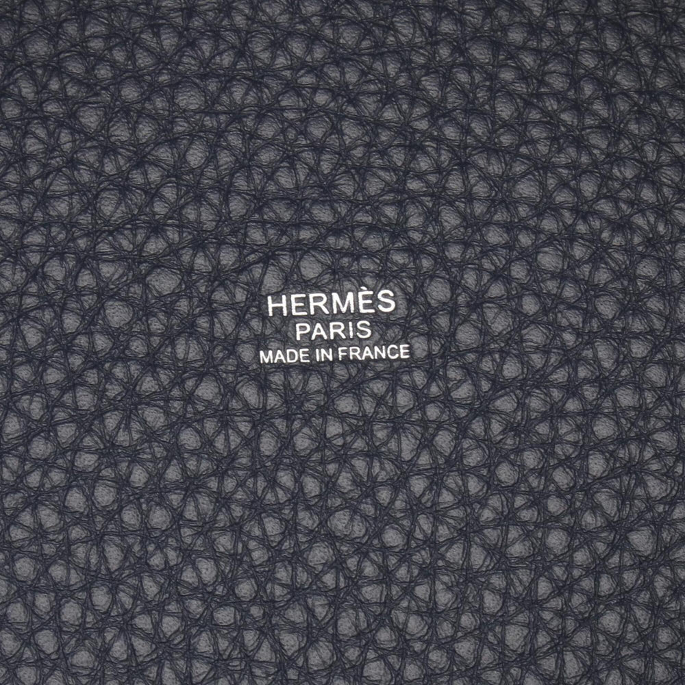 Hermes Picotin Lock PM Handbag, Leather, Taurillon Clemence Women's, Navy Blue — New - Store Return
