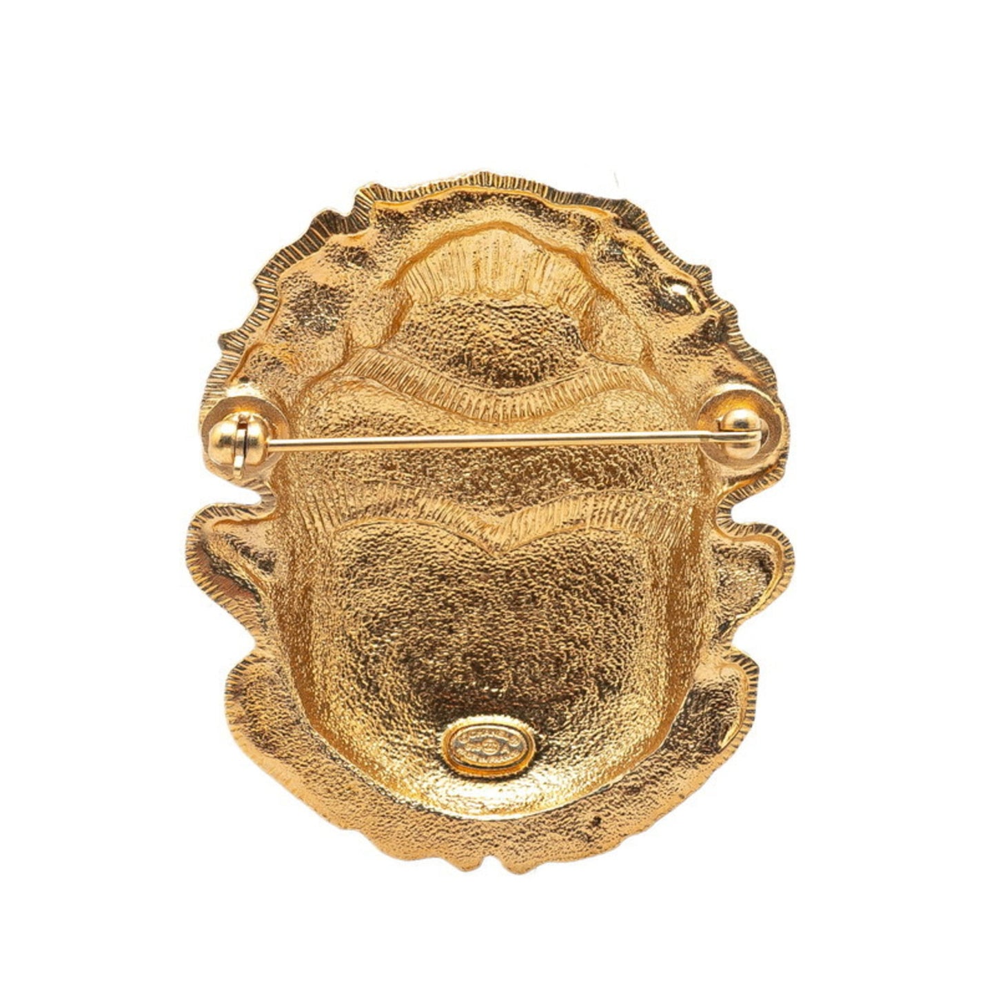 Chanel Coco Mark Ladybug Scarab Motif Brooch Gold Plated Women's CHANEL